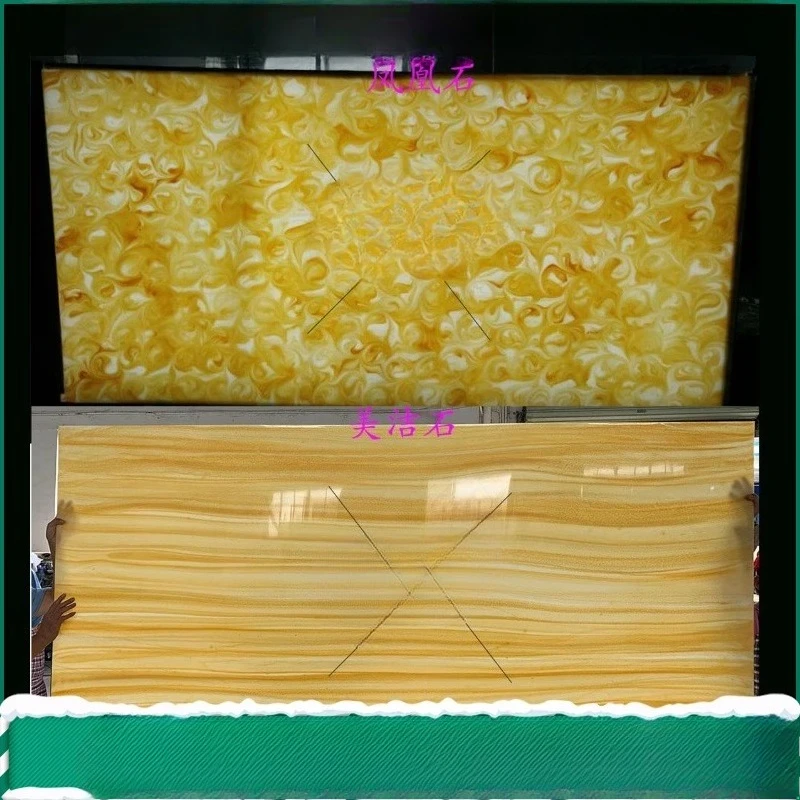 White translucent jade, translucent stone imitation marble, artificial jade background wall
