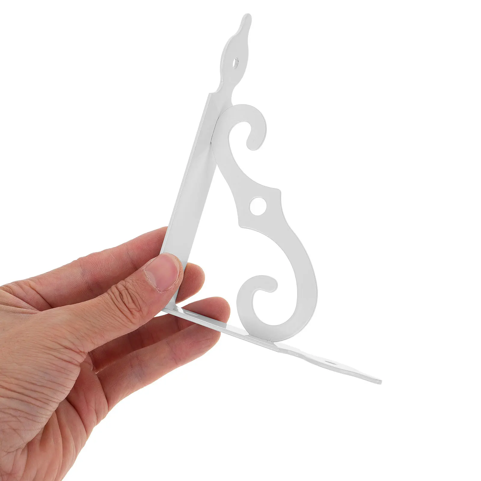 

2pcs Thickened Iron Triangle Shelf Brackets Heavy Duty Wall Mount Support For Floating Shelves Wood Boards Rustic Modern Decor