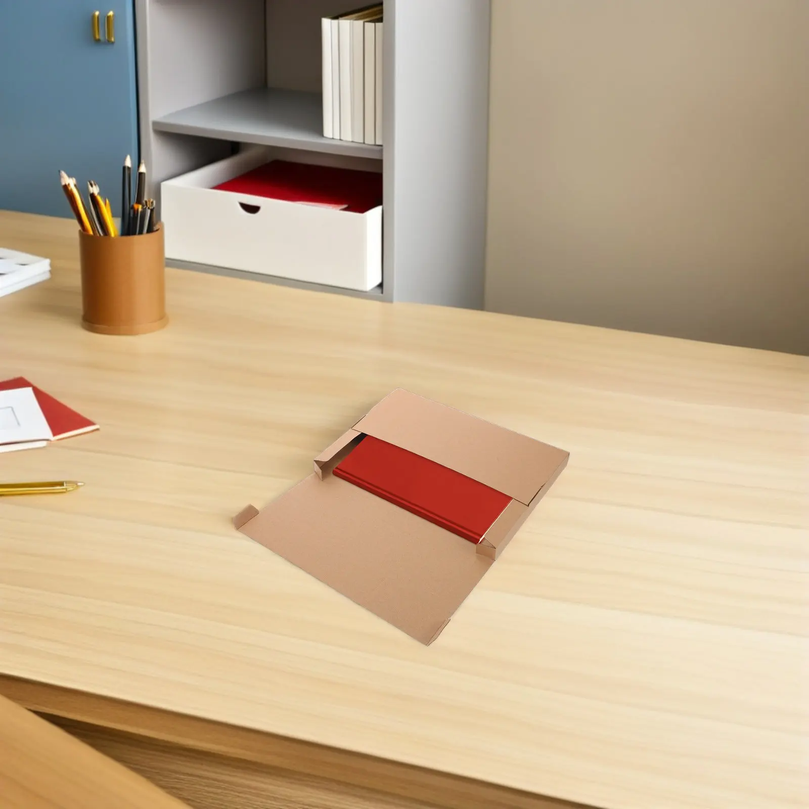 

Коробка для отправки из крафт-бумаги 8x6x2 дюйма, самоклеящаяся, плоская, экологичная, легкая, для посылок и документов