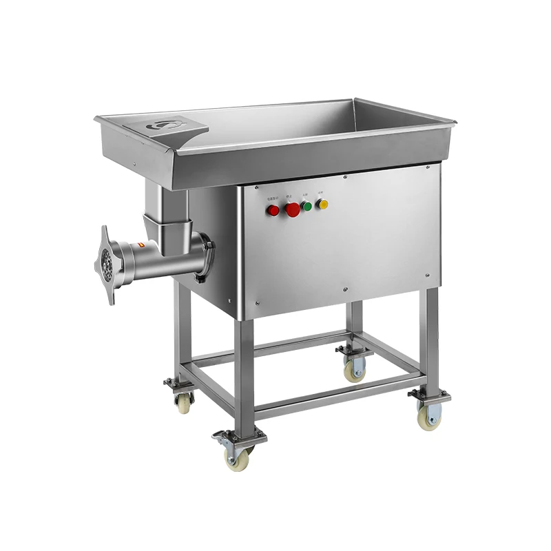 Electric Industrial Model 32 Meat Mincer Machine Vertical With Movable Wheels 300kg/h Burger Meat Grinders Minced Garlic