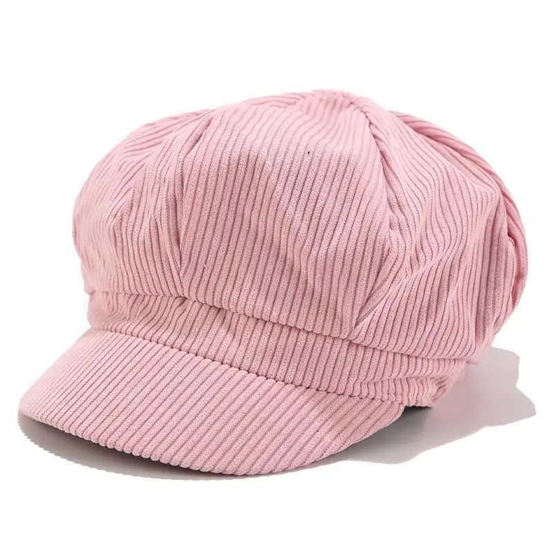 Gorra octogonal de moda Primavera Verano para mujer, gorras de vendedor de periódicos, gorra de pico de pato de calabaza para mujer, boina informal de invierno para mujer, gorra de pintor