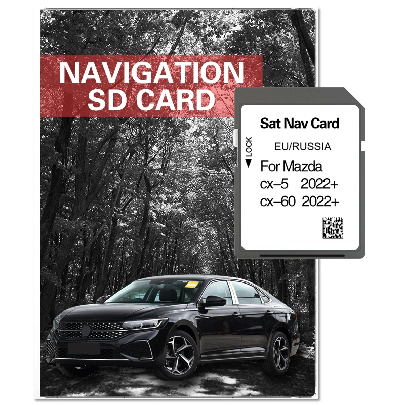 for Mazda CX-5 CX-60 2022+ Newest Maps Version Navigation SD GPS Card EU Russia Free Shipping with Anti Fog Sticker