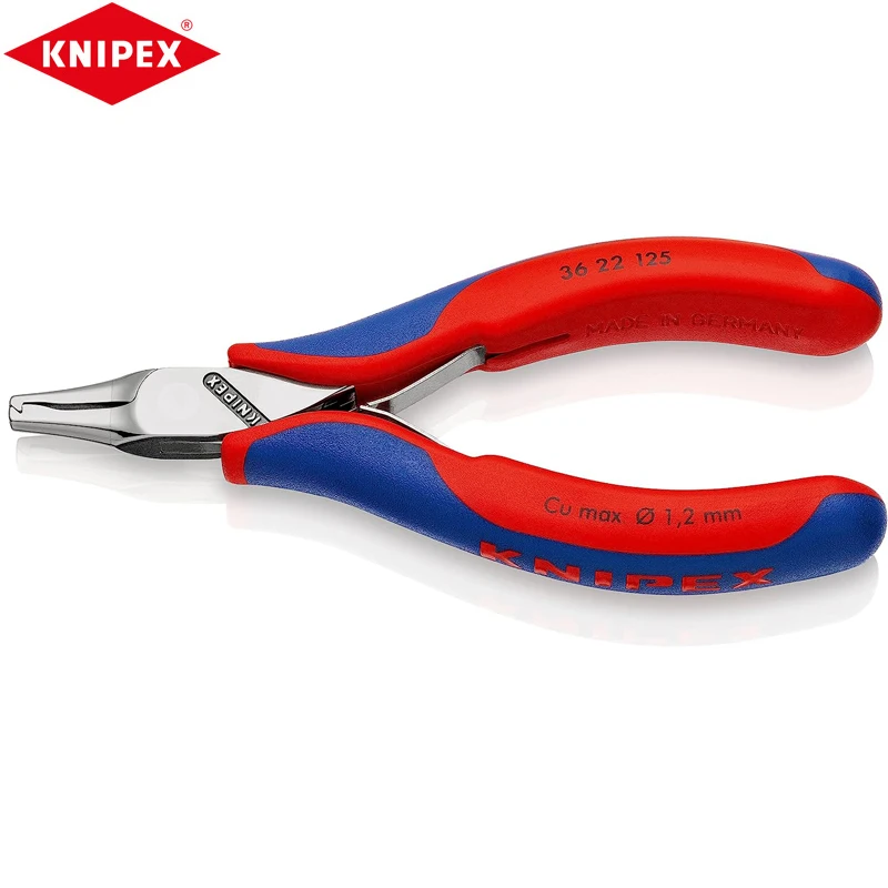 KNIPEX 36 22 125 Electronic Cutter Surface Polishing Treatment Flat And Without Burrs Low Friction Dual Spring Design