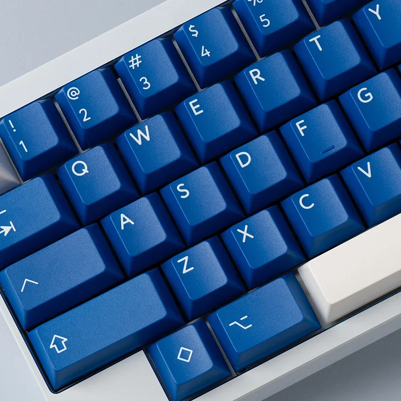 PBT Fans Serenity Blue Mechanical Keyboard Two-color Keycap Custom PBT Material Keycap Cherry MX Switch and Axis Compatibility