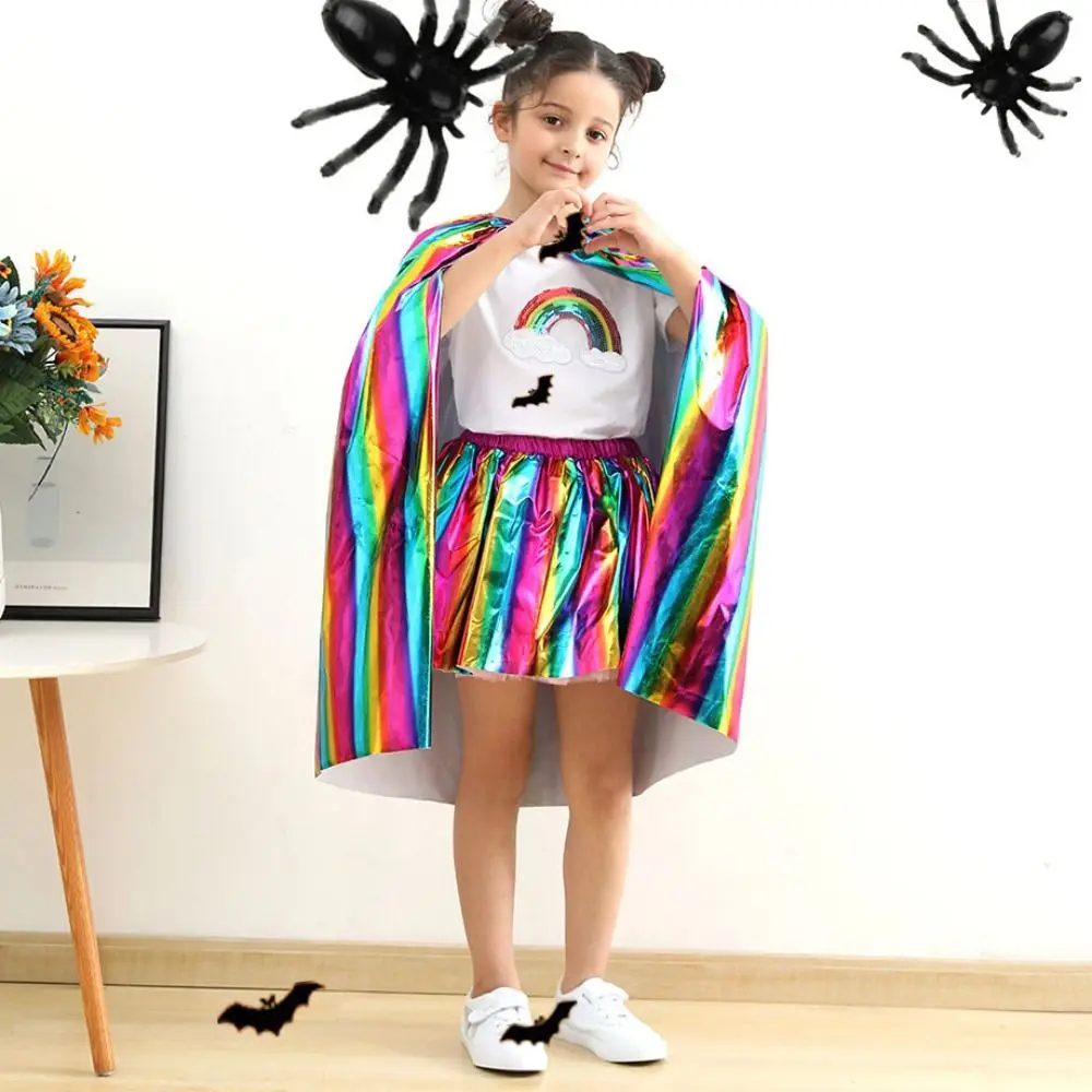 Многоцелевой плащ в стиле панк, пальто для ночного клуба, бара, платье на Хэллоуин, детская накидка, длинный карнавальный костюм, халаты ведьм, волшебник