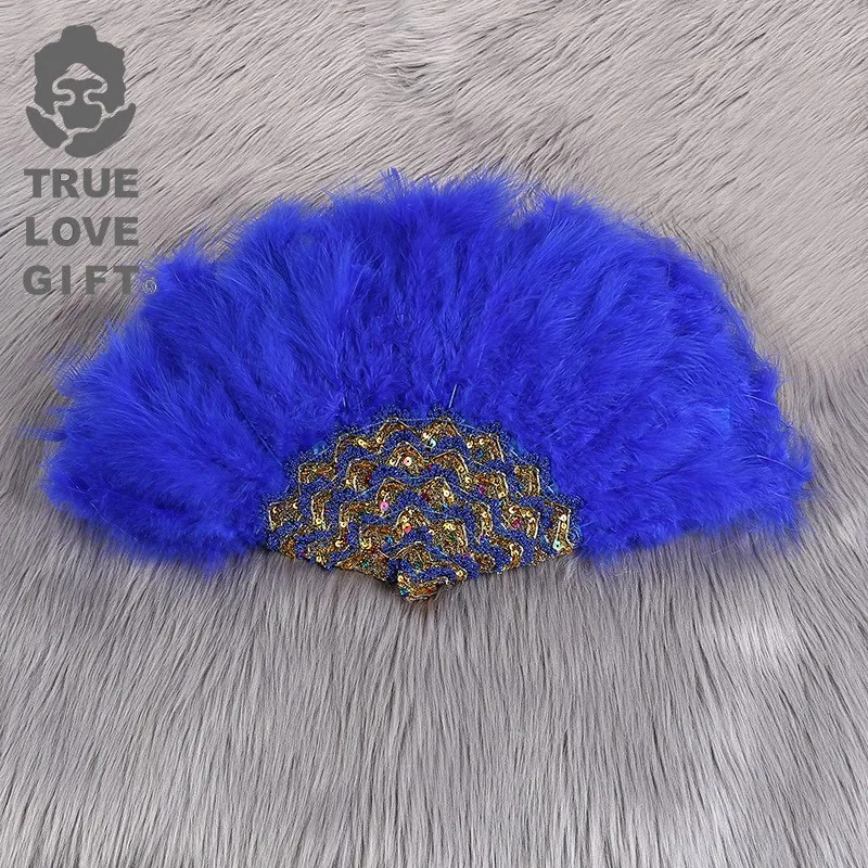 Wedding bride feather fan hand holding fan  craft handmade DIY dress with fan