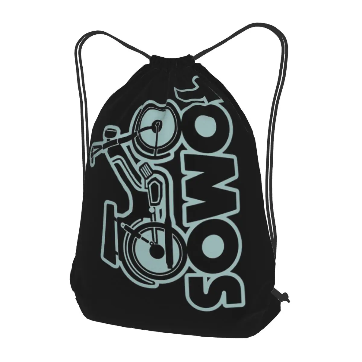 

Tomos Moped Backpacks Portable Drawstring Bundle Pocket Sports Bag Book Bags for Man Woman Students