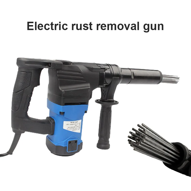 Electric Needle Scaler Rust Removal Cleaning Machine Portable Handheld Screw Nut/Ship Deck/Flange Derusting Gun 110V/220V