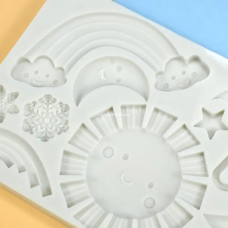 Rainbow สำหรับ Sun Cloud ซิลิโคนอาหารปลอดภัยแม่พิมพ์ Clay เรซิ่นเซรามิค Can
