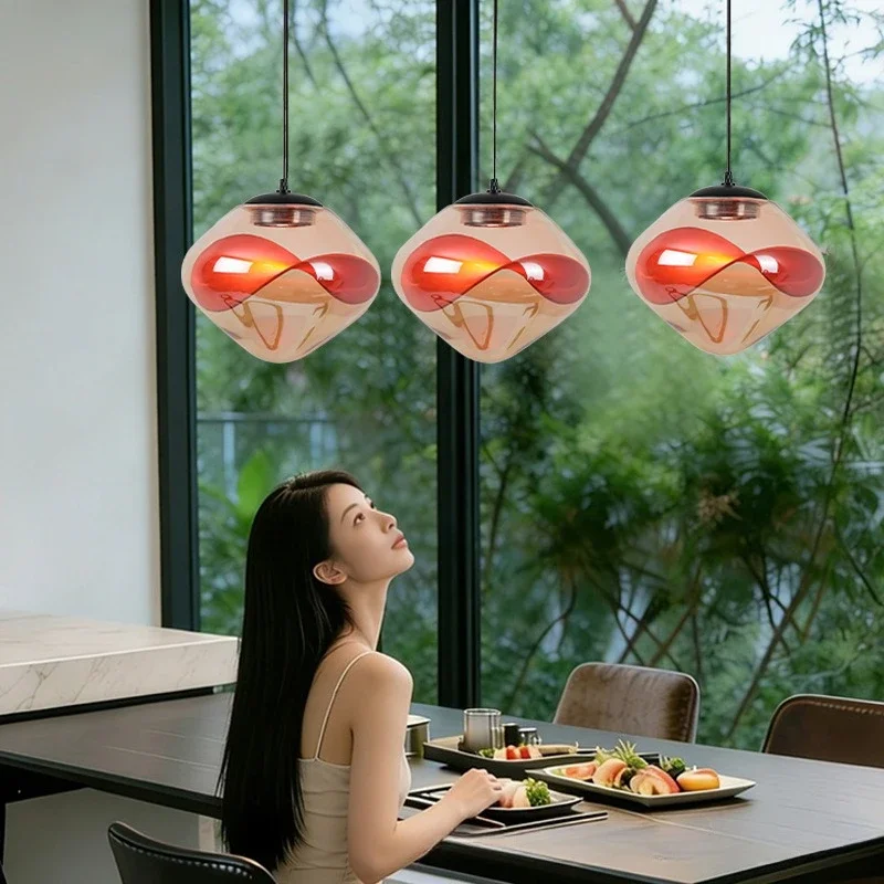 Italian Designer Postmodern Glass Chandelier Art for Living Room Bedroom Dining Room Kitchen Island Restaurant Home Decor 2026