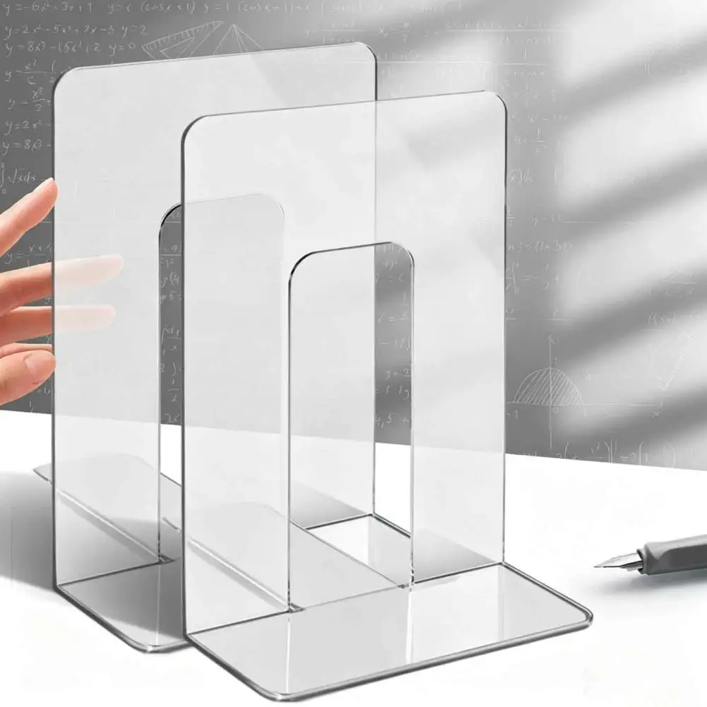 Acrylic Magazine Rack for Students Acrylic File Holder L-shaped Desk Organizer Sturdy Desktop Document Rack Magazine for Shelves