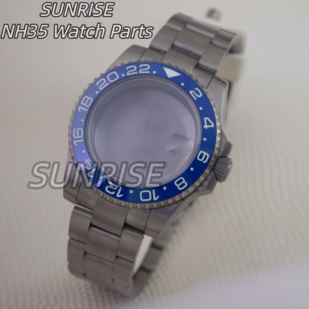 High Quality 40mm Titanium Watch Case Titanium Bracelet for NH34 NH35 NH36 ETA 2824 PT5000 Movement Sapphire Glass Crystal