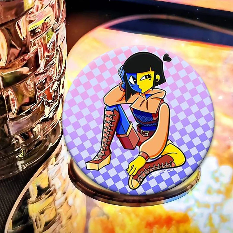 دبابيس أزرار بسيطة من Ena Graphic Sthetic Rain Rock، دبابيس بتصميم دبابيس، إكسسوارات هدايا شارة مزخرفة أنيقة رائعة #5