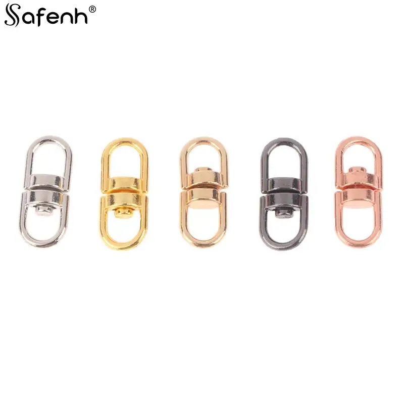 20pcs Zinc Alloy Rotate Buckle Key Rings 1.6cm Swivel Dog Buckle Holder Connectors Keyfob DIY Key Chains Pendants Accessories