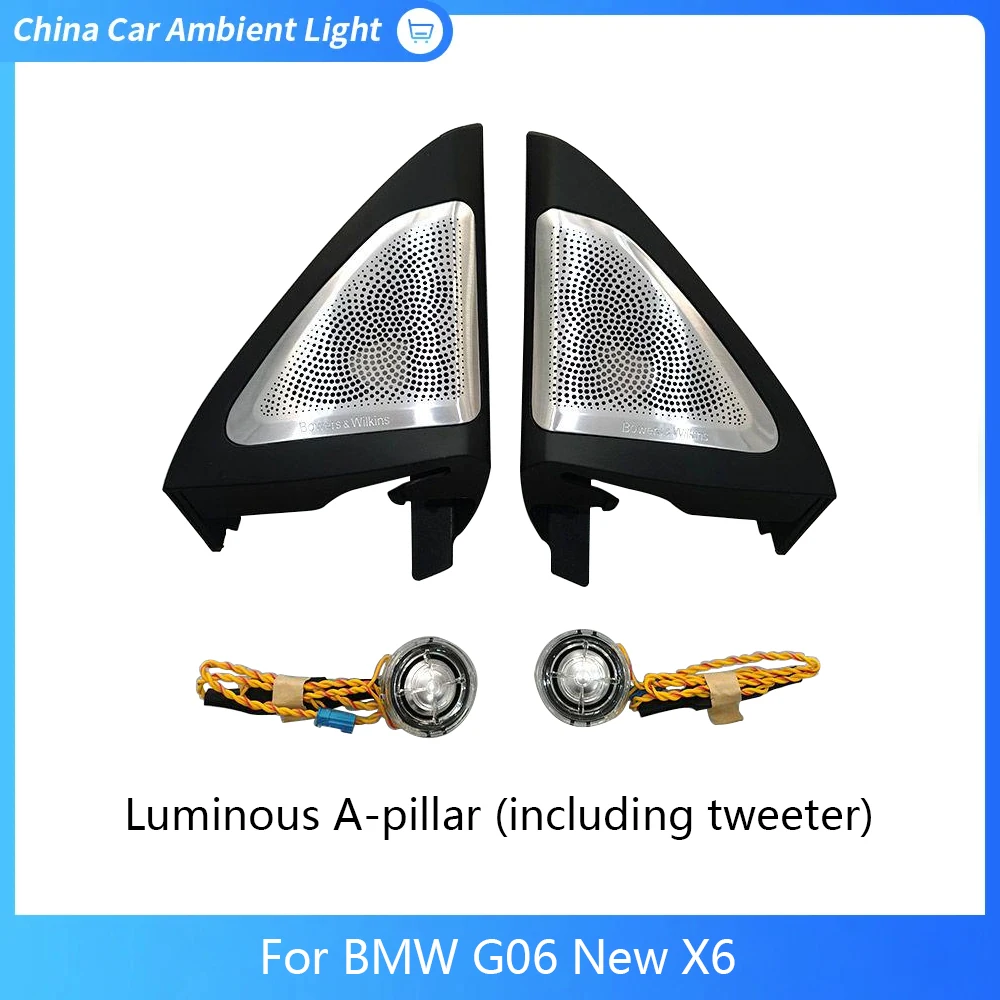 Tweeter Cover With Ambient Light For Bmw G06  Front DoorPanel Audio Speaker Case Lid Shell Glow Illuminate Upgrade