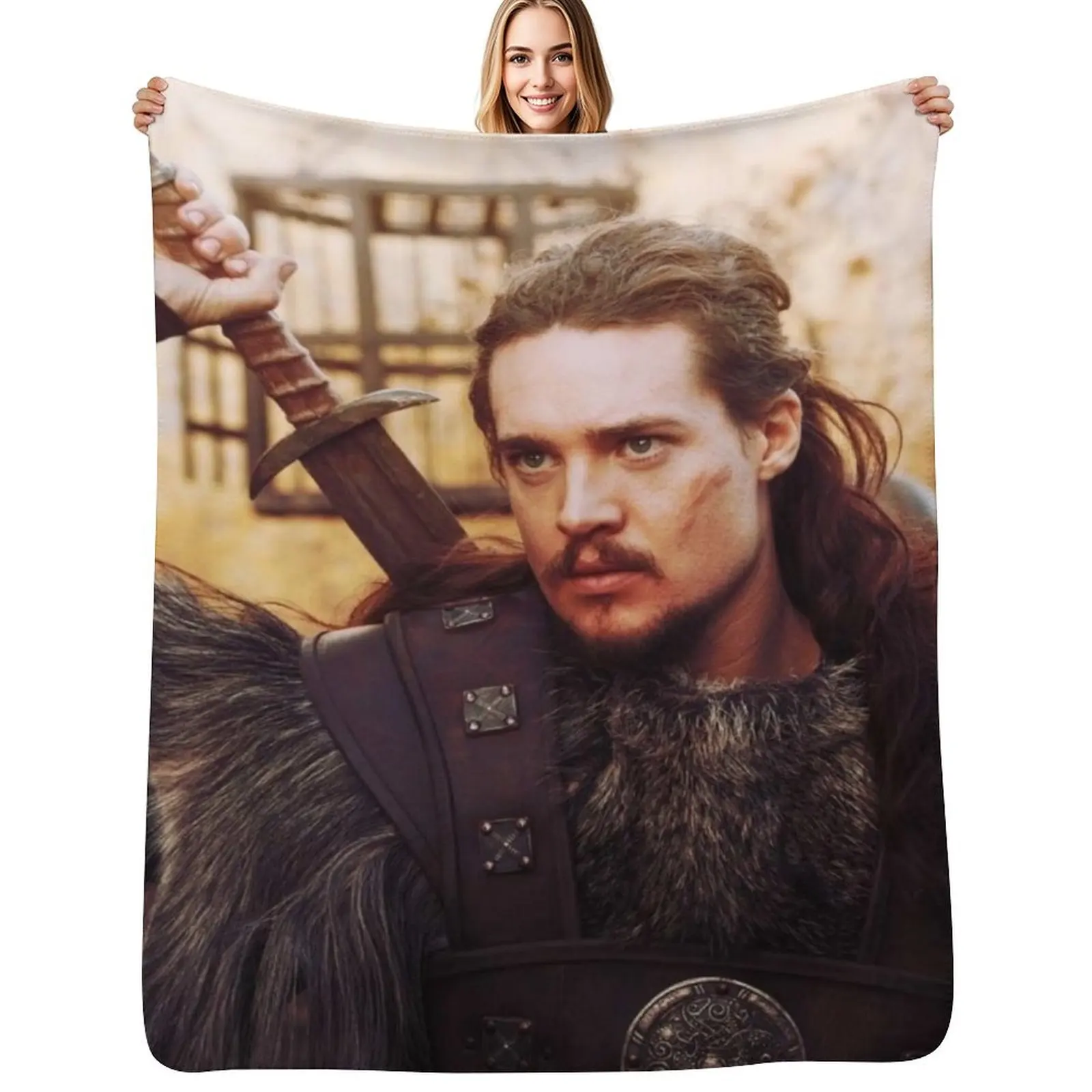

Uhtred of The Last Kingdom Throw Blanket Elegant Warm Throw Blanket for Hotel Home