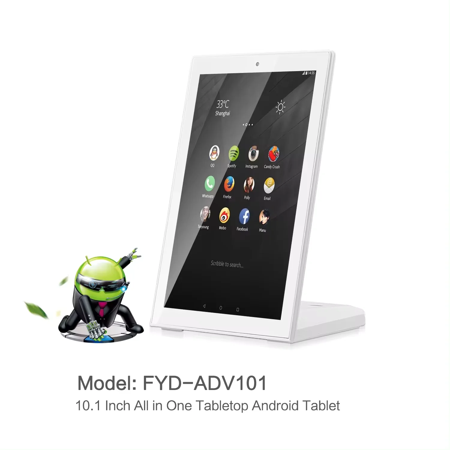 Tablet Pc Android Desktop 10,1 inci 13,3 inci Android Kedai Kopi LCD Pc Tablet Bentuk L