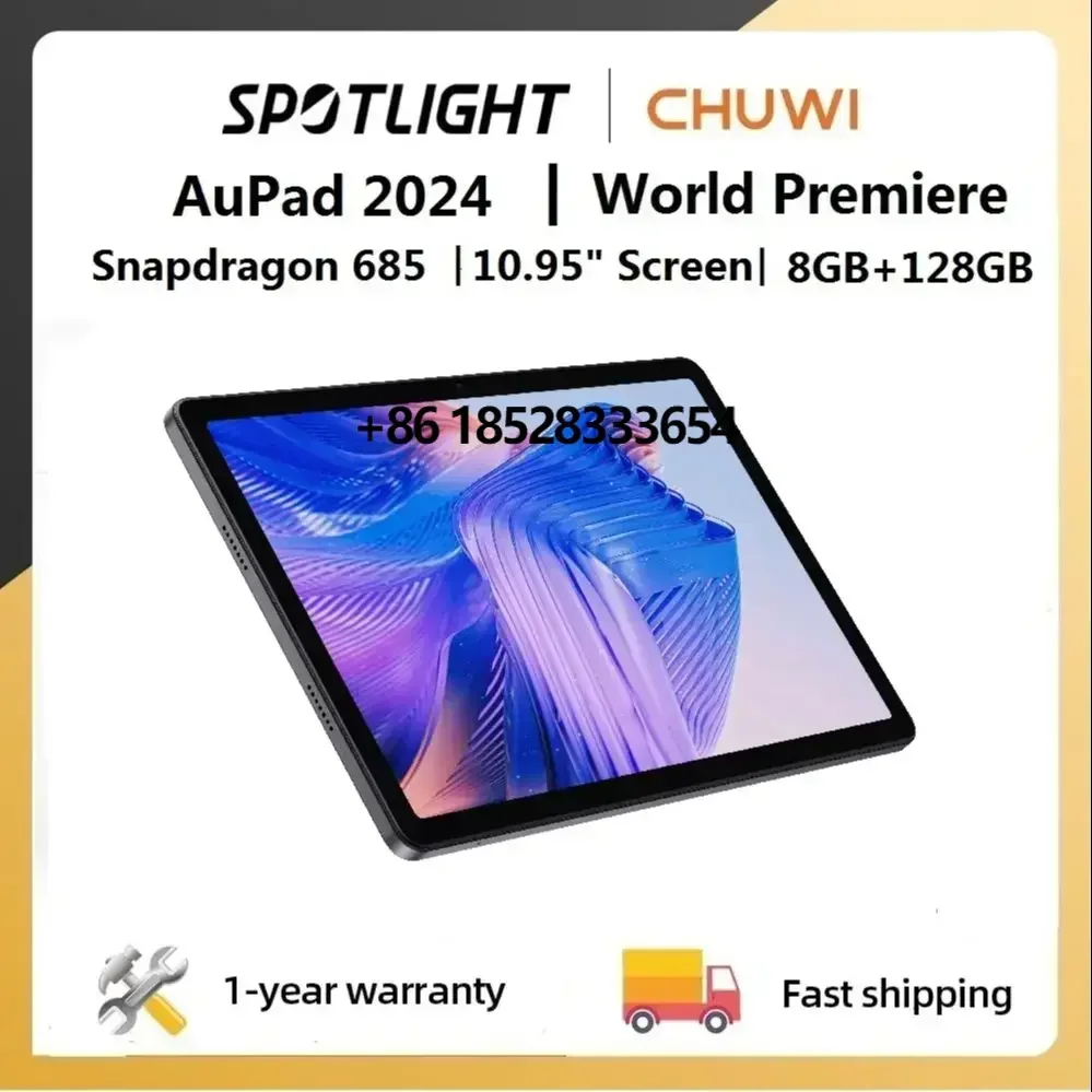 CHUWI AuPad Tablet 10.95-inch 1200*1920 FHD Display Snapdragon 685 Octa-core 8GB DDR4 128GB ROM 4G LTE GPS Android 14 Tablets PC