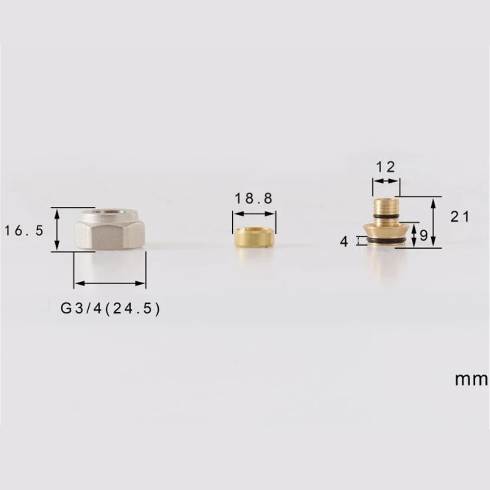 바닥 난방 조인트, 바닥 난방 서브 컬렉터, 지열 물 분리기 조인트, 황동 조인트 피팅, 16mm