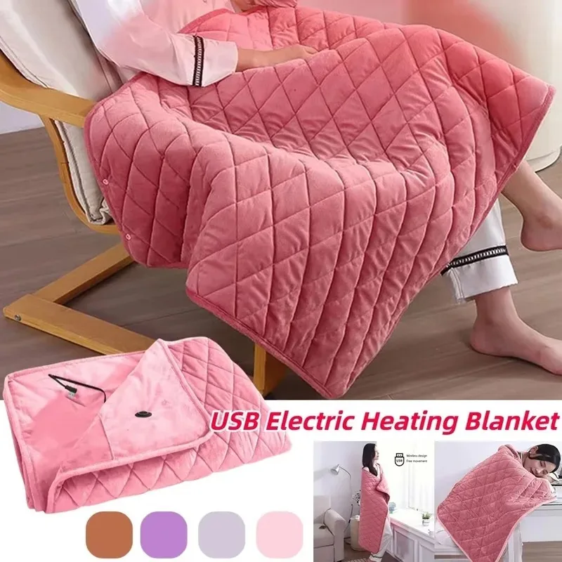 

NEW USB Warmer Blankets Washable Thermal Heated Blanket Winter Shawl Heated Blanket Body Thicker Heater Bed Warmer Machine