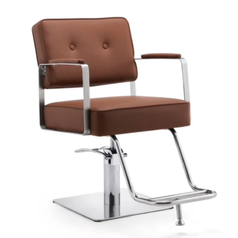 

Hair salon chair Internet celebrity barber shop seat High-end lift hair salon chair Stainless steel hair salon chair Special for