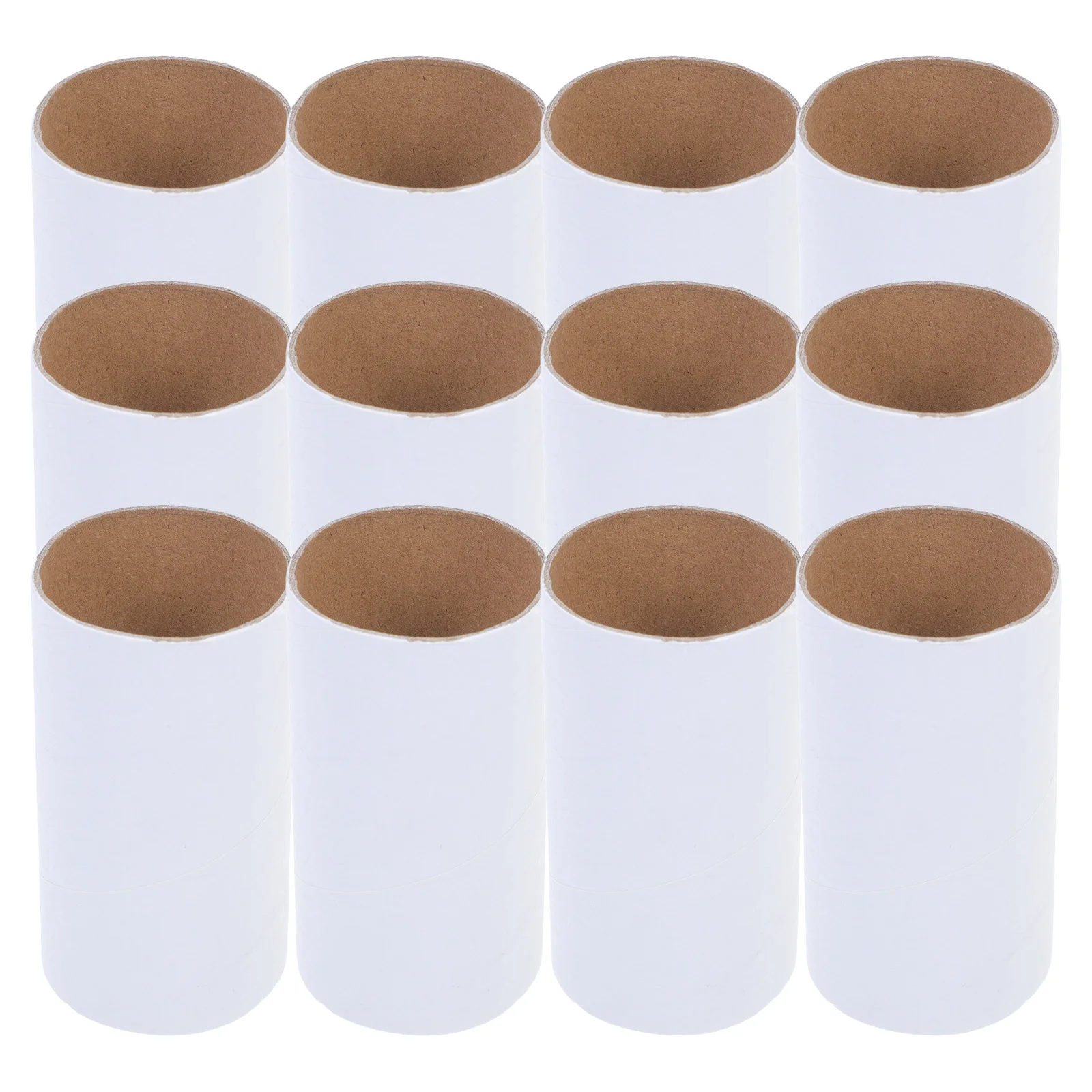 Tubes en carton pour enfants, matériaux exécutifs, artisanat d'emballage cylindrique, 12 pièces