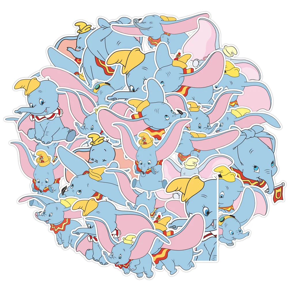 10/32PCS Dumbo Cute Stickers Cartoon Decals Decoration Kids DIY Notebook Phone Bike Suitcase Fridge Laptop Graffiti Toys Gifts