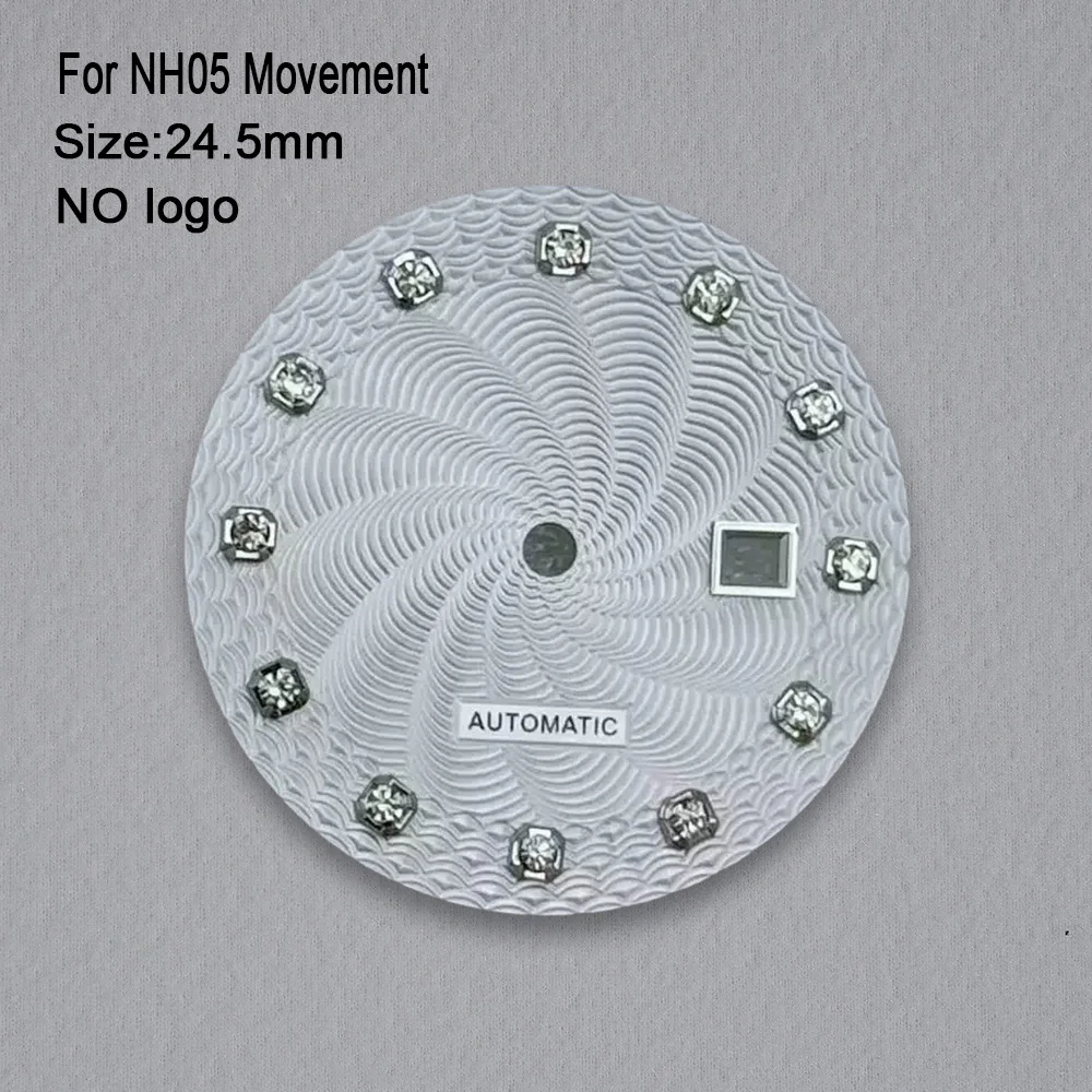 No Logo 24.5mm Women Dial For NH05 Movement High-Quality Custom Logo Watch Dials Hands Case Accessories Repair Tools