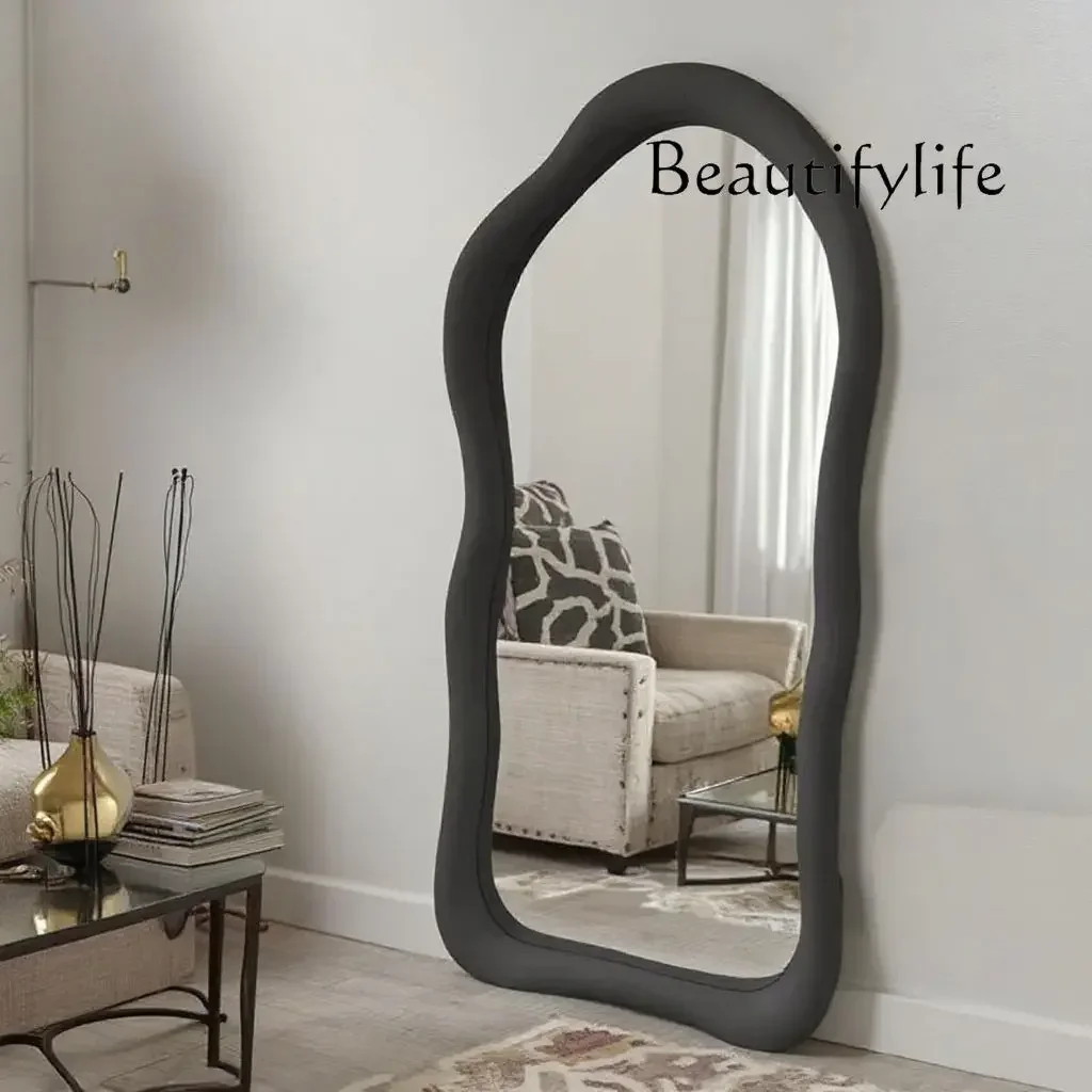 XB R Special-shaped Designer Full Body Floor High-end Simple Light Luxury Fashion European Solid Wood Tempered Mirror