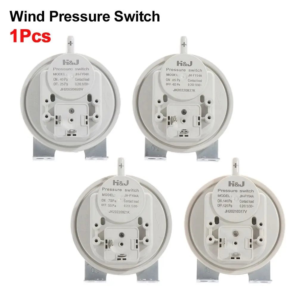 1Pcs 40/25Pa 65/40Pa 75/55Pa 140/125Pa Wind Pressure Switch Stable Performance Universal Type Air Pressure Switch