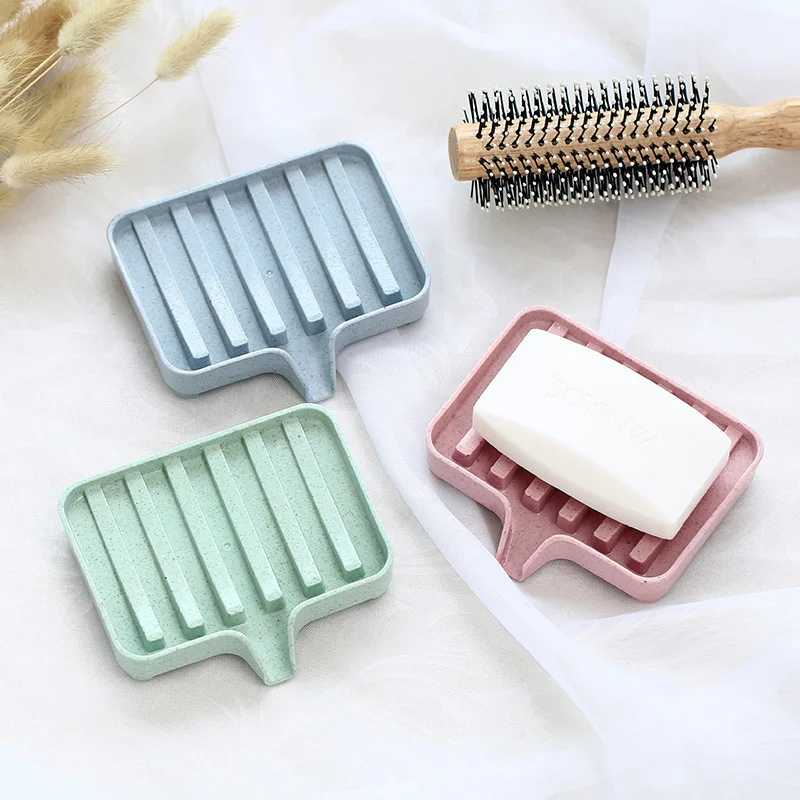 Toilet Drain Soap Storage Box, Creative Wheat Straw Draining Soap Box Bathroom Soap Holder Bathroom Draining Soap Storage Box