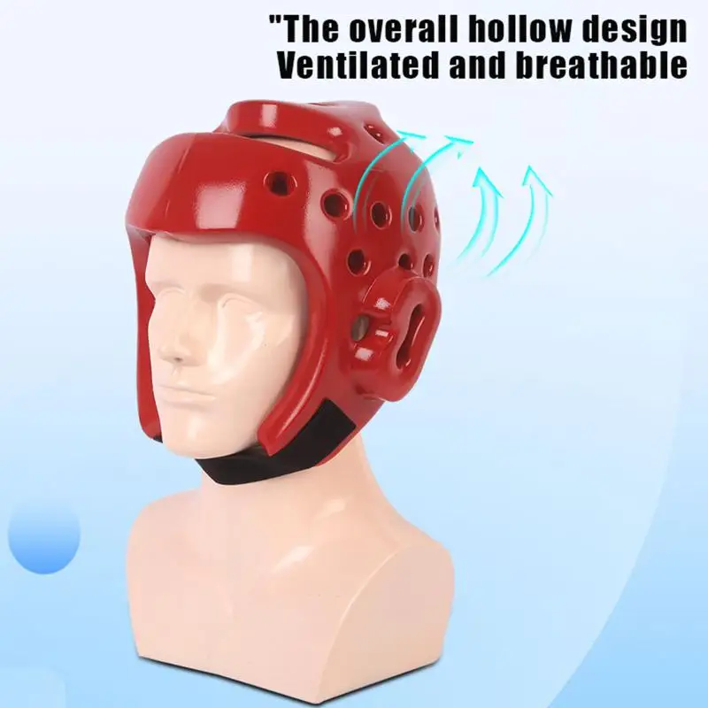 【OD】Head Protection Taekwondo Helmet Gear Portable S/M/L Kickboxing Helmet PU Material One-Time Molding Muay Thai Helmet Fitness