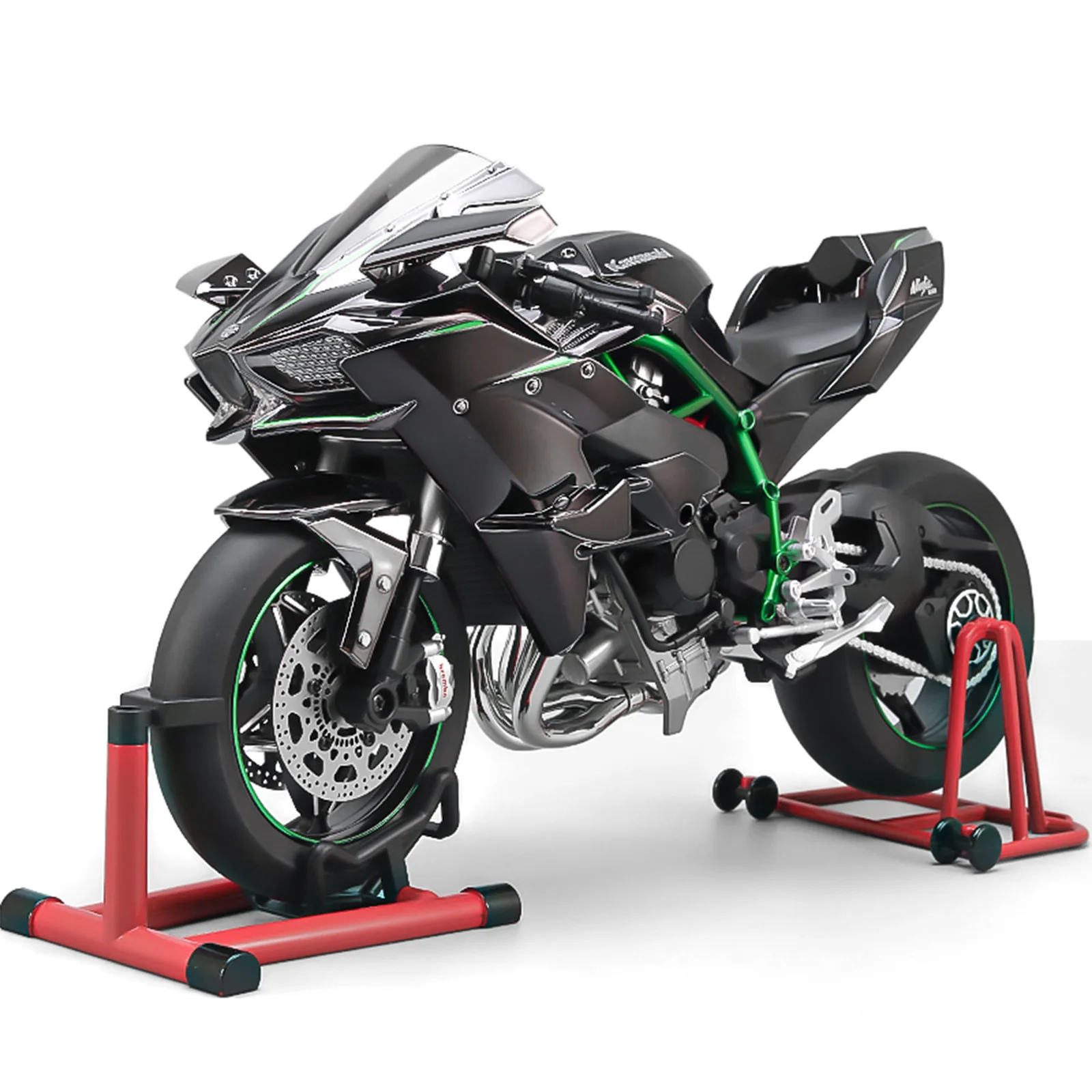 

Spray 1:6 Kawasaki Ninja H2R Alloy Metal Diecast Motorcycle Model Dynamic Display Decorative Gift Box Birthday Gifts For Friend