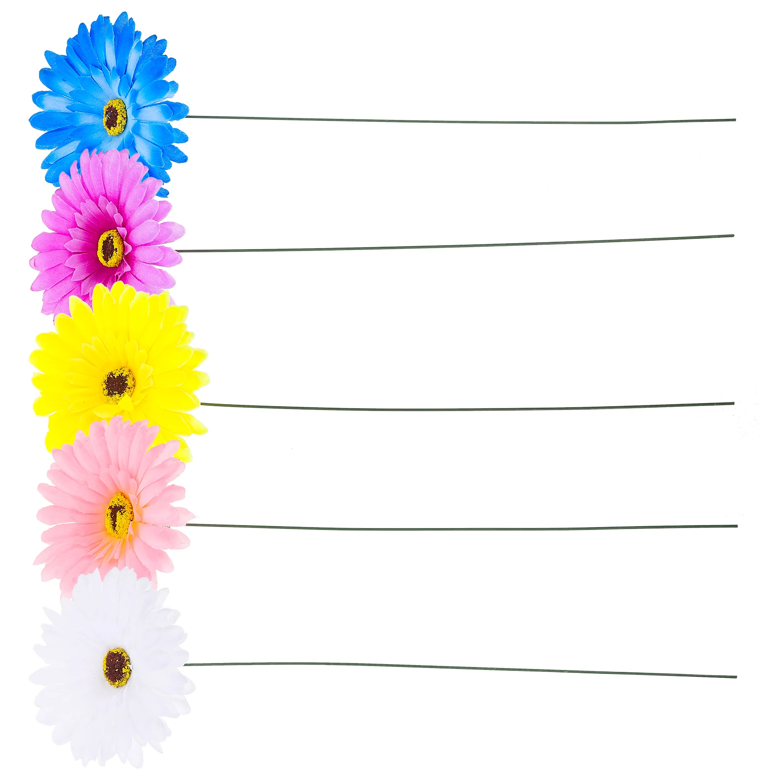 5 قطع من أوتاد الجربيرا الاصطناعية تصميم ديزي واقعي ديكور حديقة حديدية متينة لتزيين المناظر الطبيعية في ساحة الحديقة والفناء