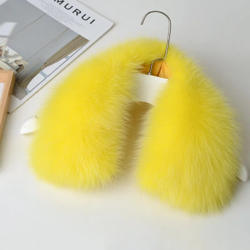 Fox Fur Collar Real Fur Square Collar Single Sell Fur Collar Square Collar Unisex Whole Skin Raccoon Dog Fur Winter Fur Scarf