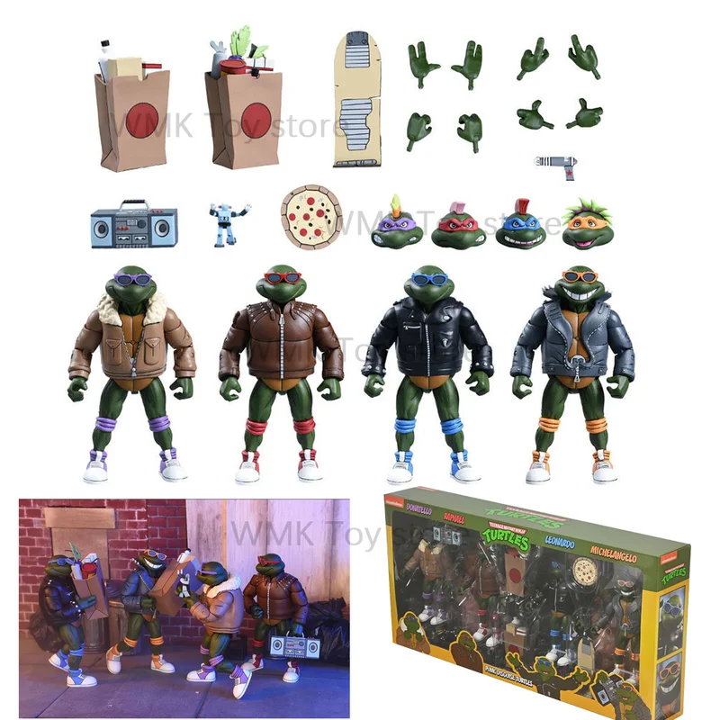 Neca 54381 4 Pack set Punk Disguise Turtles Cartoon Anime Action Figure Statue Model toys