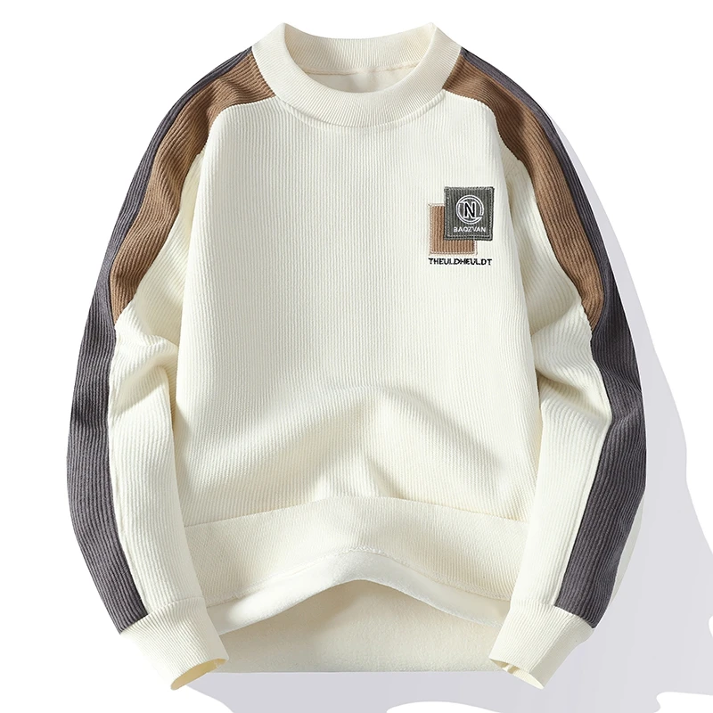 

Thiened Fce Men's Hoodie Long Sve Base irt Autumn Winter New Arrival Faionable Casual Loose Fit Polyester Spandex