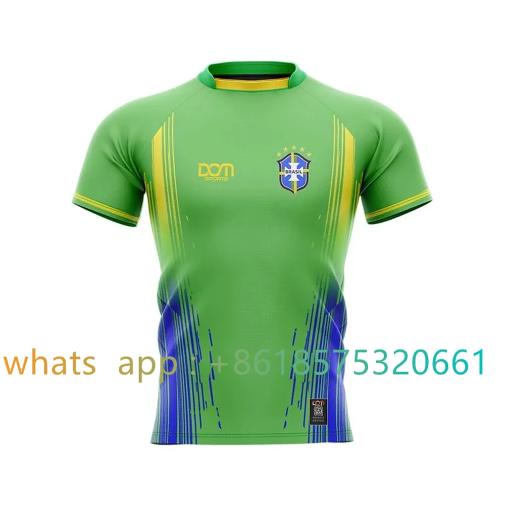 Brazil Fans Match T-shirts Short Sleeve Quick-Drying Jersey MTB Team Uniforms Breathable Bike Clothing 2023 Personalization