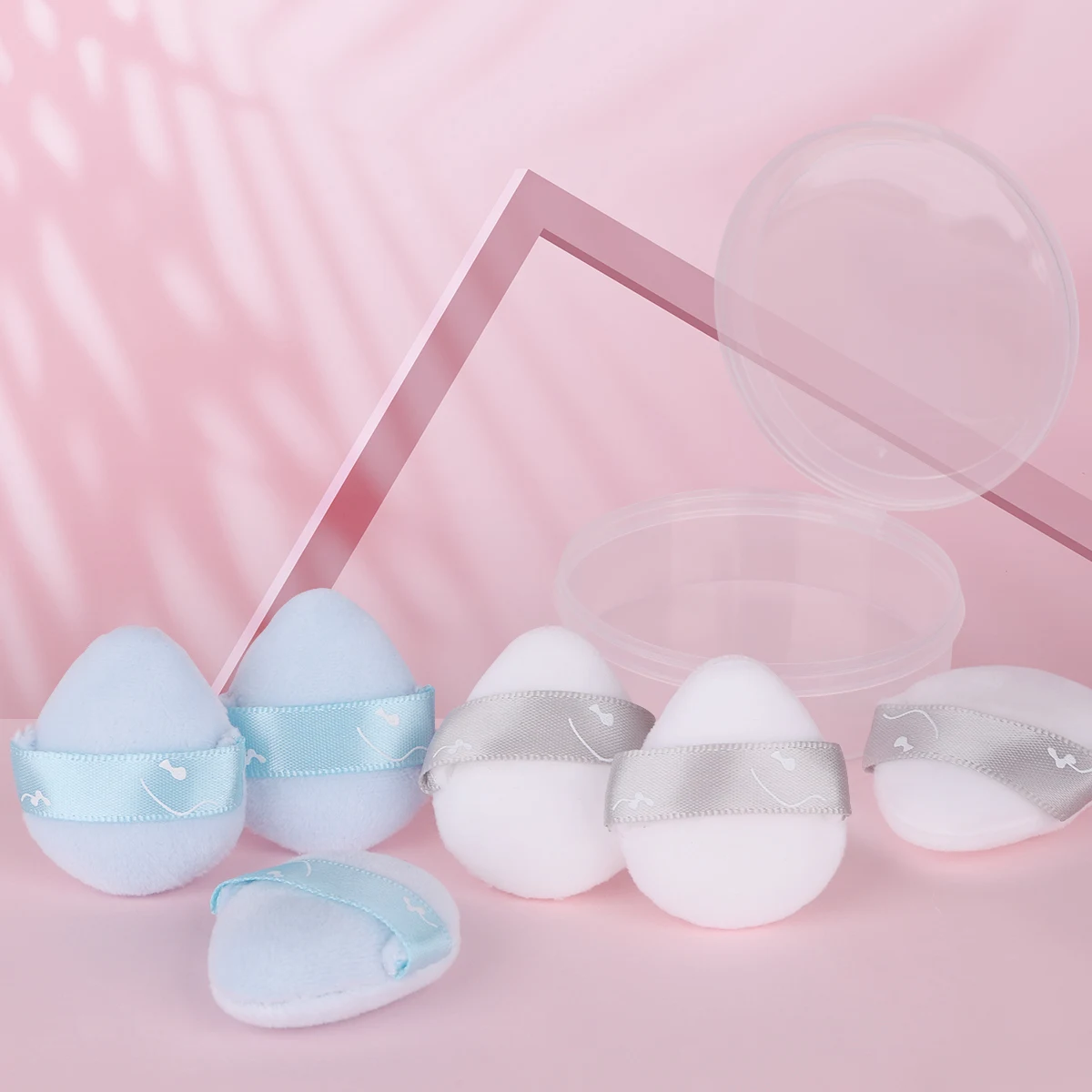 بدلات مكياج منفوخة مع صناديق ، نفخة بودرة مخفوقة ، قفزة ناعمة ، تستخدم لمكياج الوجه ، لونين ، 6