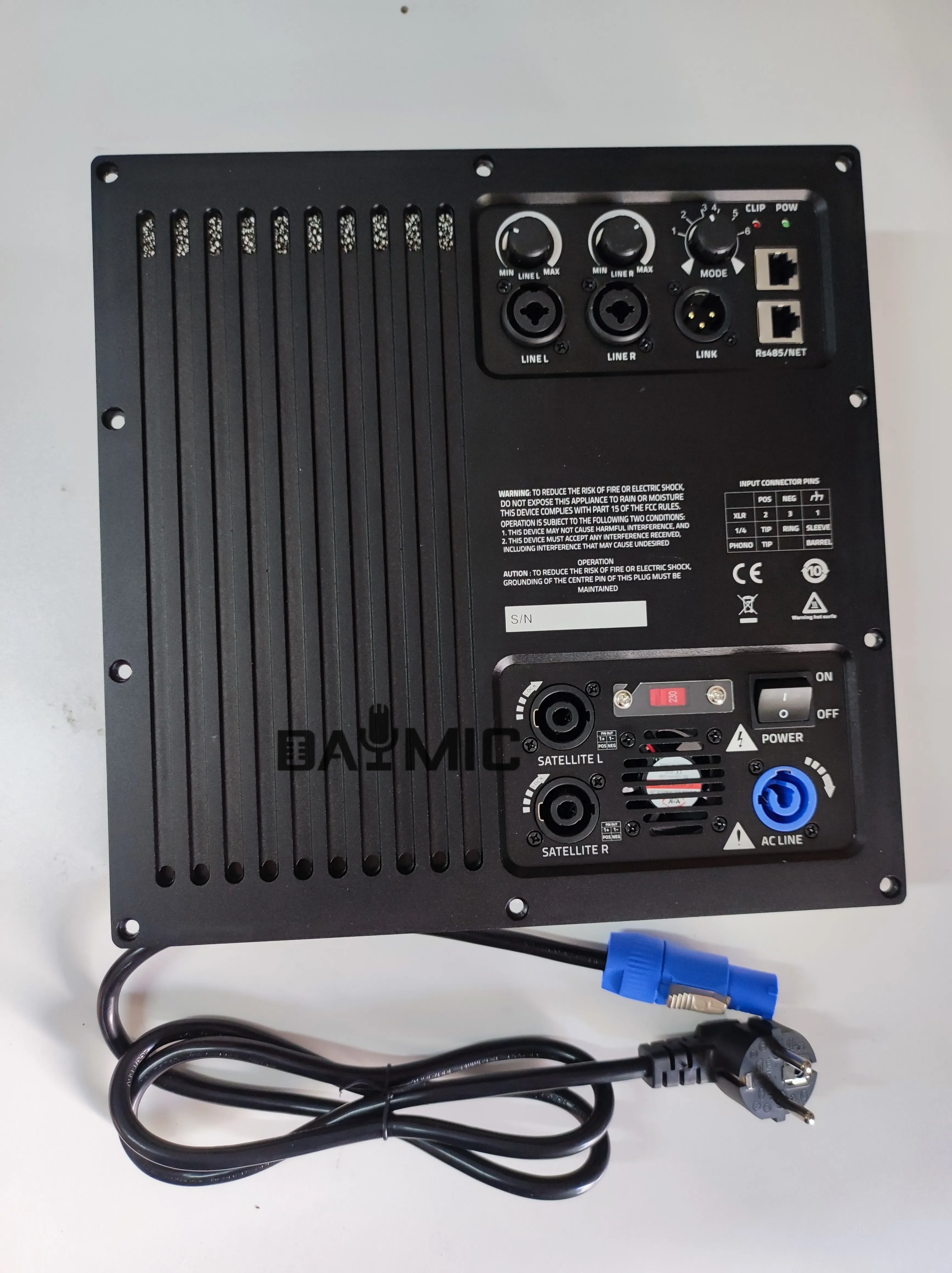 

3 Way 1200w DSP Class D Switch Active Amplifier Module For Full Frequency Subwoofer Speaker