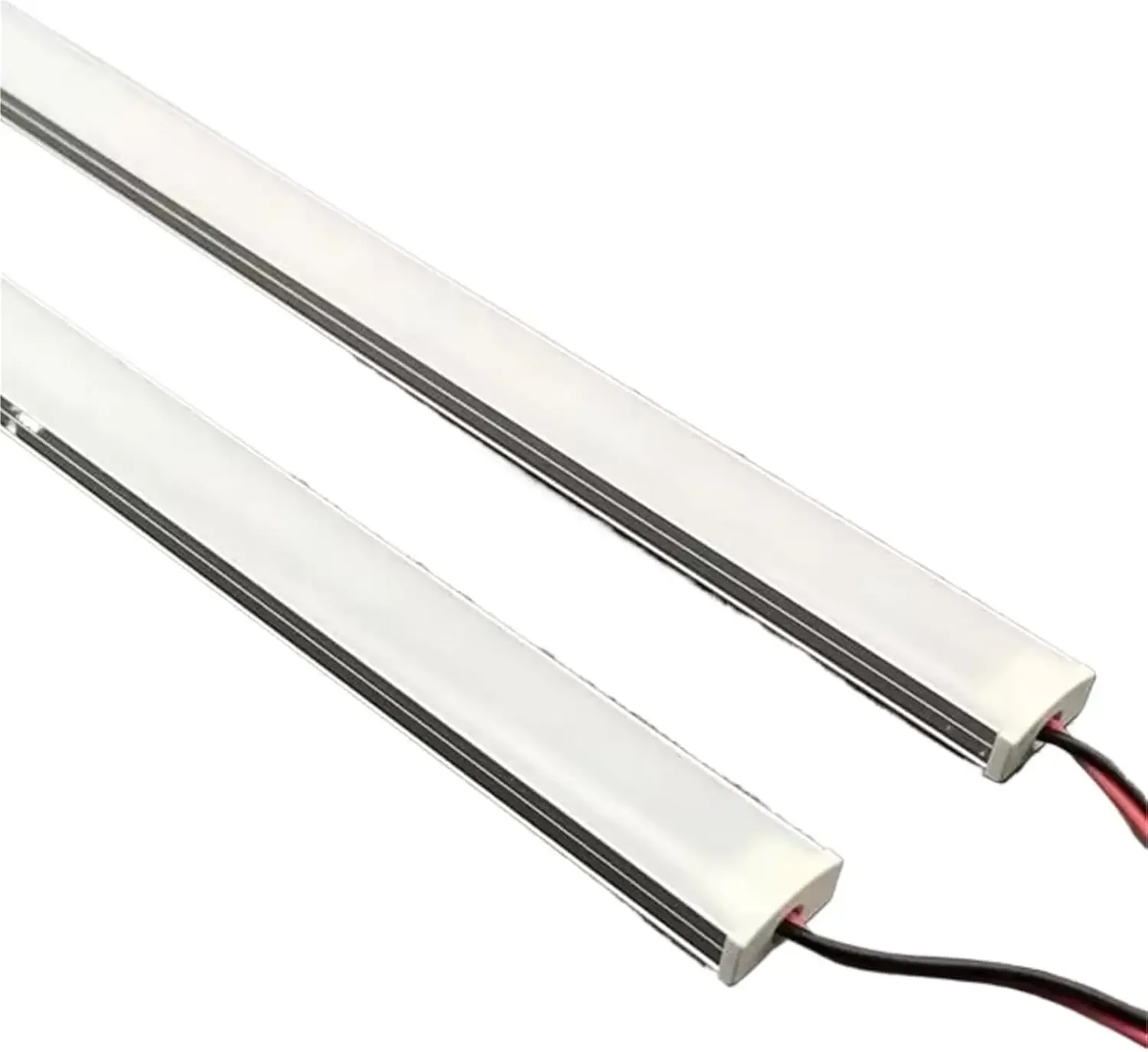 1-10 PCS LED Rigid Strip DC12V 50CM 20 inch SMD5730 36LEDs U/V-Shaped Flat LED Aluminum Channel Rigid Strip(9PCS,U Transparent 3