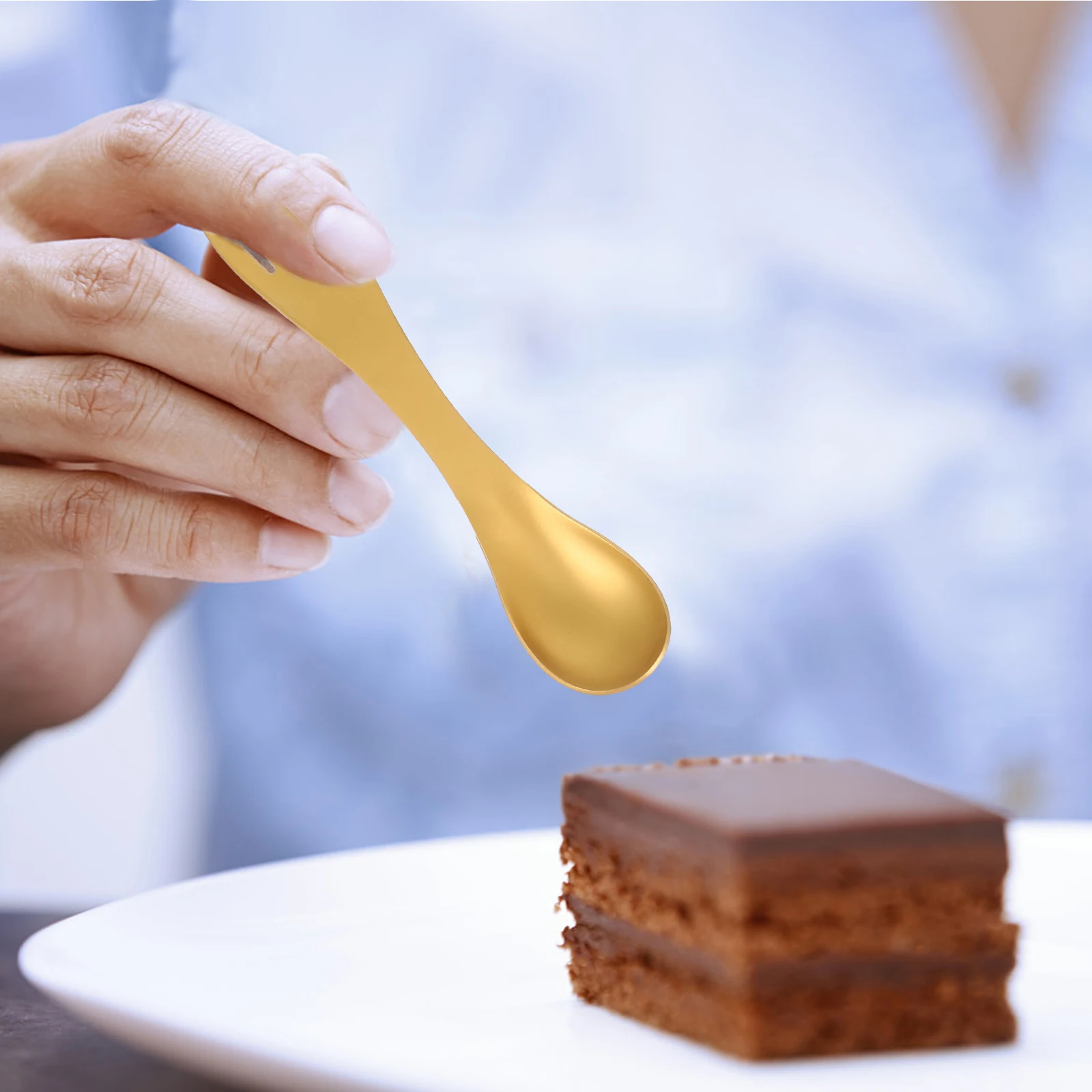 

3pcs 2 In 1 Spoon Fork Stainless Steel Portable Camping Tableware Multi-Function Utensil For Outdoor Travel Picnic Soup Fruit