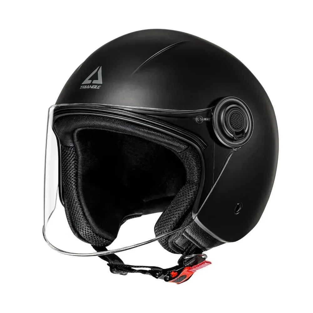 

Open Face Motorcycle Helmet with Clear Visor Motorbike Helmets for Men Women with Washable Lining DOT Approved