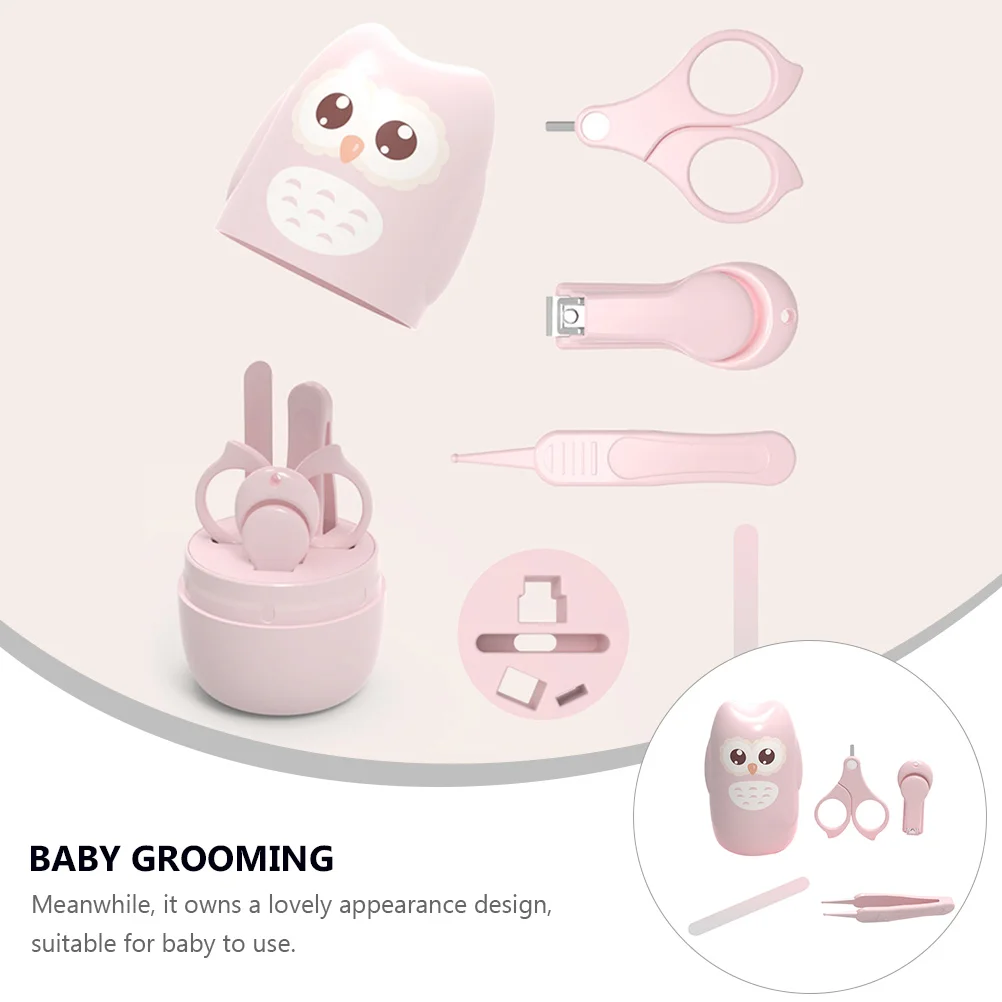 

Baby Nail Care Kit Infant Grooming Set Stainless Steel Glass ABS Lightweight Portable Easy Store Toddler Manicure Pedicure Tools