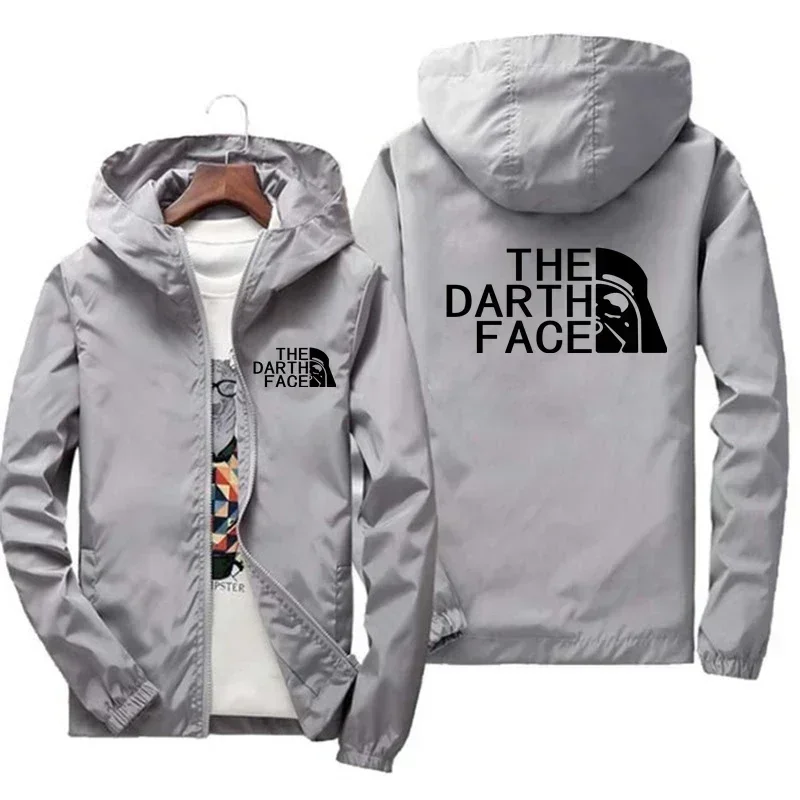 Men's Windproof Zipper Jacket Spring Autumn 2024 Men THE DARTH FACE Bomber Jacket Casual Work Jacket Fashion Sports Jacket S-7XL