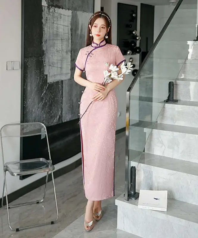 

Retro Modified Long ort-Sved Spring And Summer Women's Faion Retro Sle ort-Sved Dr for Ladies