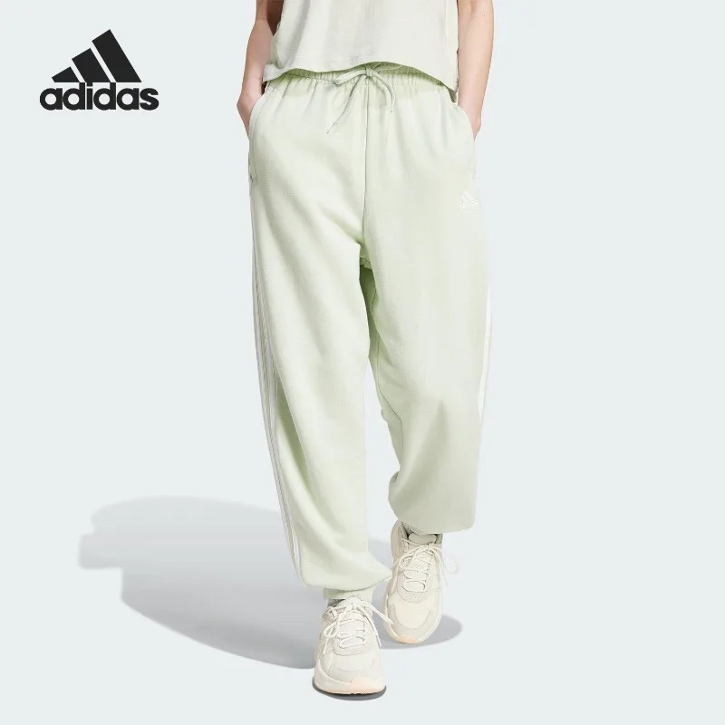 

Adidas Stretch Jersey Elastic Waistband Flared Leg Snap Pockets Lounge TrousersIY4236
