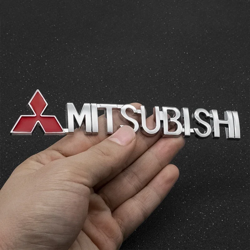 3D Aluminum Badge Car Styling Body Car Side Fender Decorative Sticker For MITSUBISHI Lancer EX Competition Outlander ASX