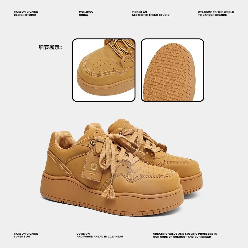 Couple Retro Campus Bread Skate Sneakers Unisex New Model, Thick Non-slip Durable Soft Sole All-match Daily Casual Sports Shoes