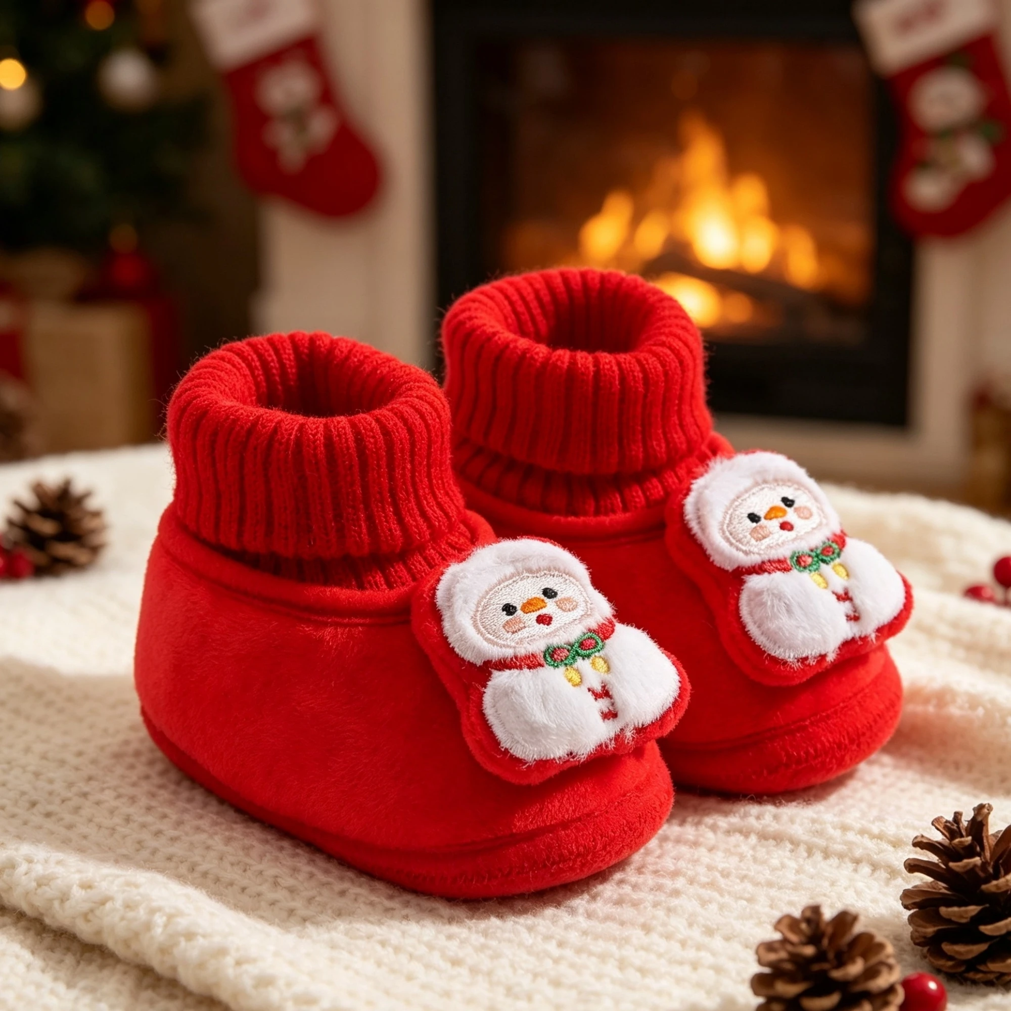 Baby Christmas Soft Sole Shoes Soft Winter Warm Soft Baby Winter Warm Soft Sole Top Rated Baby Christmas Booties